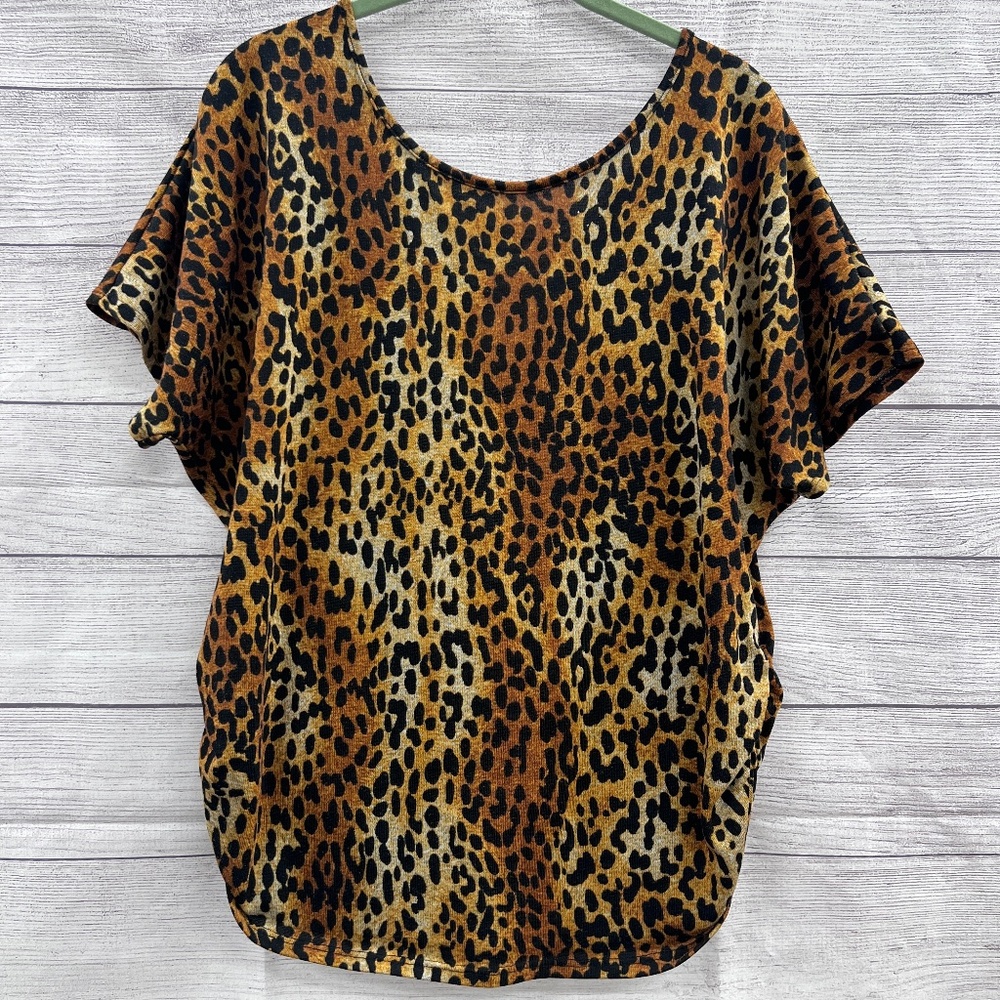 Beaded Cheetah Print Top [541]